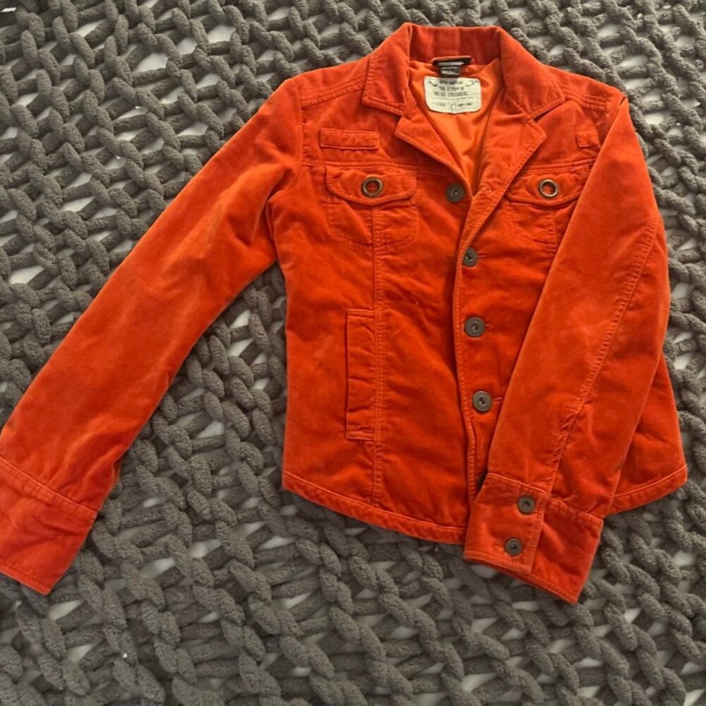 Women's DIESEL Orange Velvet jacket